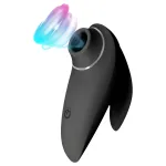 AlvUp - léghullámos csikló izgató vibrátor (fekete)