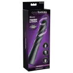 Anal Fantasy Twist Ecstasy - forgó-lökő anál vibrátor (fekete)