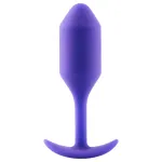 b-vibe Snug Plug 2 - dupla golyós anál plug (114g) - lila