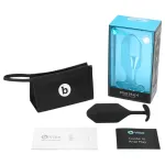 b-vibe Snug Plug 4 - dupla golyós anál plug (257g) - fekete