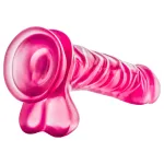B Yours Basic 8 - herés dildó - 23 cm (pink)