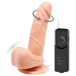 Baile Barbara Mark - élethű, forgó vibrátor - 15 cm (testszínű)