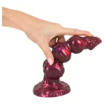 Beasty Cocks - Werewolf Willie élethű fantázia dildó tapadókoronggal (metál bordó, 21 cm)