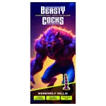 Beasty Cocks - Werewolf Willie élethű fantázia dildó tapadókoronggal (metál bordó, 21 cm)