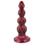 Beasty Cocks - Werewolf Willie élethű fantázia dildó tapadókoronggal (metál bordó, 21 cm)
