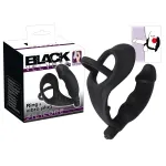 Black Velvets - pénisz- és heregyűrűs anál vibrátor (fekete)