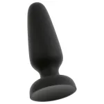 Black Velvets - tapadókorongos szilikon anál plug (fekete) - L