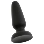 Black Velvets - tapadókorongos szilikon anál plug (fekete) - M