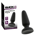 Black Velvets - tapadókorongos szilikon anál plug (fekete) - M