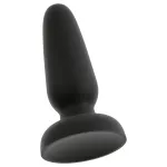 Black Velvets - tapadókorongos szilikon anál plug (fekete) - S