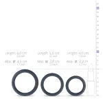 Boners - szilikon péniszgyűrű szett - 3db (szürke)