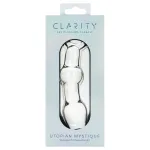 Clarity Utopian Mystique - bordázott üveg análdildó (átlátszó)