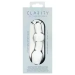 Clarity Utopian Mystique - bordázott üveg análdildó (átlátszó)