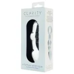 Clarity Utopian Mystique - bordázott üveg análdildó (átlátszó)