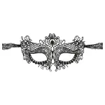 Cottelli - Hímzett, csipke hatású maszk (fekete)