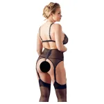 Cottelli Plus Size - csipke fehérnemű trió (fekete)
