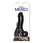 Doc Johnson The Perfect Cock - élethű dildó (fekete) - 19 cm
