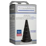 Doc Johnson TitanMen Anal Stretcher - kúpos anál tágító plug (fekete) - 15 cm