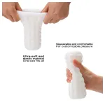 Dorcel Cup Tight - gyöngyös csatornájú maszturbátor férfiaknak (fehér)