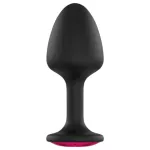 Dorcel Geisha Plug Ruby XL - pink köves anál plug (fekete)