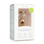 EasyToys Metal No.3 - anál plug (arany-pink, 2,5 cm)