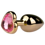 EasyToys Metal No.3 - anál plug (arany-pink, 2,5 cm)
