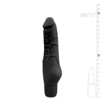 EasyToys Power Vibe - normál szilikon pénisz vibrátor (fekete)
