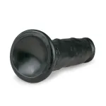 Easytoys - tapadókorongos élethű dildó (15,5cm) - fekete