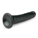 Easytoys - tapadókorongos élethű dildó (20,5 cm, fekete)