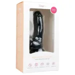 Easytoys - tapadókorongos, herés dildó (15 cm, fekete)