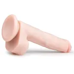 EasyToys - tapadókorongos, herés nagy dildó (26,5 cm, testszínű)