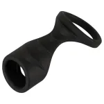 Erecto - 2in1 péniszgyűrű (fekete)