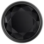 Evolved Black Gem - fém anál plug szett, fekete kővel (ezüst)