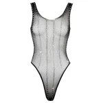 Cottelli - strasszos necc body (fekete) - (S-L)