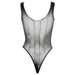 Cottelli - strasszos necc body (fekete) - (S-L)