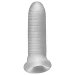 Fat Boy Micro Ribbed - péniszköpeny (15cm) - fehér