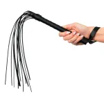Fetish Fantasy Deluxe Cat-O-Nine - korbács (65 cm) - fekete