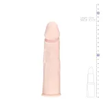 Flesh - hosszabbító péniszköpeny (natúr) - 18cm
