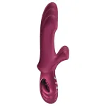 Fun Factory Bi Stronic Curve - lökő csiklókaros vibrátor (piros)