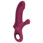 Fun Factory Bi Stronic Curve - lökő csiklókaros vibrátor (piros)