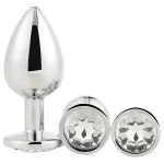 Gleaming Love - anál plug szett (ezüst, 3 részes)