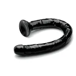 Hosed Anal Snake 19 - tapadókorongos anál dildó (fekete)
