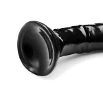 Hosed Anal Snake 19 - tapadókorongos anál dildó (fekete)