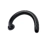 Hosed Spiral Anal Snake 19 - tapadókorongos anál dildó (fekete)