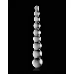 Icicles No. 2 - gömbös üveg dildó (átlátszó)