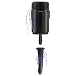 Kiiroo élethű vákuum dildó - 19 cm (fekete)