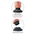 King Cock 7 tapadókorongos vibrátor (18 cm) - natúr