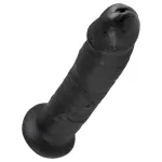 King Cock 9 - tapadótalpas dildó (fekete)
