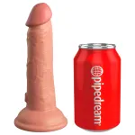 King Cock Elite 6 - élethű vibrátor 15 cm (sötét natúr)