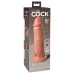King Cock Elite 8 - tapadókorongos vibrátor (20 cm, testszínű)